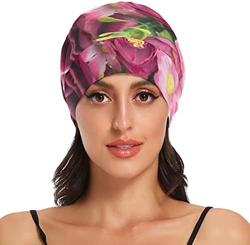 Bir Tohum İş Kap Uyku Şapka Bonnet Beanies Buket Renkli Çiçekler Kadınlar için Saç Şapkalar Gece Şal