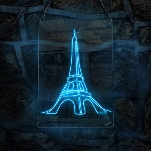 Ancfun Paris eyfel kulesi Neon burcu, seyahat tema el yapımı EL tel Neon ışık burcu, ev dekor duvar sanatı, yeşil