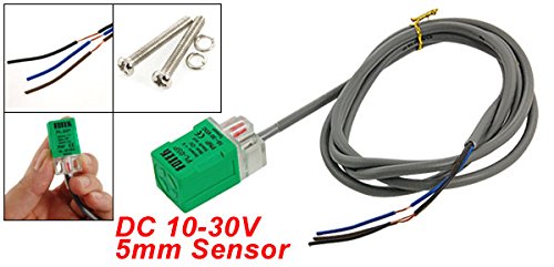 uxcell PL-05P Endüktif yakınlık sensörü Algılama Anahtarı, DC 10 V - 30 V, 200 mA, 5mm