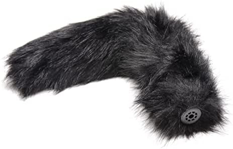 Taılz Snap-On Değiştirilebilir 16.5 inç Siyah Tilki Kuyruğu için Anal Plug / Kalın Uzun Kürklü Hayvan Kuyruk için Kadın /