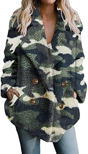 FOVİGUO Pelerin Blazer Kadınlar İçin, Modern Tunik Kış Ev Ceket Bayan Uzun Kollu Yaka Sıcak Fit Hırka Kabarık