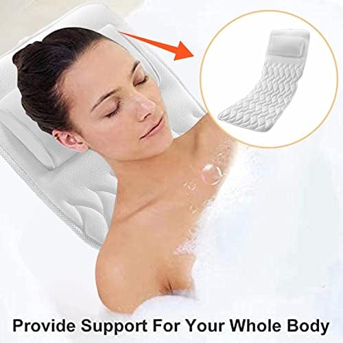 Banyo Yastığı,Küvet için Ergonomik Banyo Yastıkları, Boyun ve Sırt Desteği için Rahatlatıcı Banyo Yastıkları,Kafalık Banyo