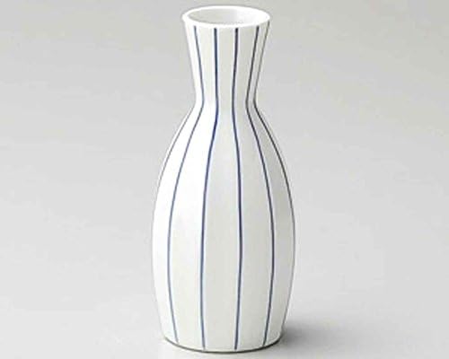 Mavi Çizgiler 3.1 inç 5 Sake karaf seti Japonya'da Yapılan Beyaz porselen