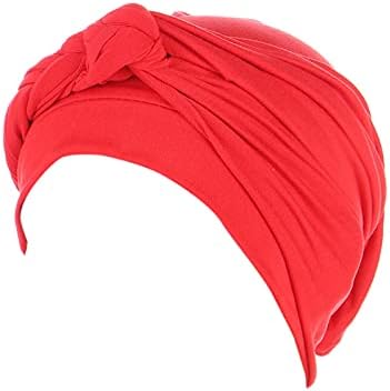Kafa Wrap Kadınlar Türban Kap Şapkalar Önceden Bağlı Bükülmüş Örgü Saç Kapak Kemo Başörtüsü Kanseri Headwrap Şapkalar