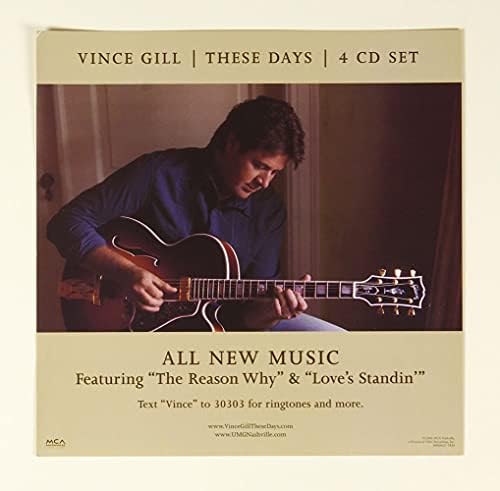 Vince Gill Poster Düz 2006 Bugünlerde CD Seti Yayın Promosyonu 12 x 12