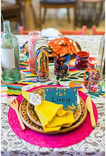 Fiesta Parti Yeri Kartları-Cinco de Mayo Meksika Temalı Parti Malzemeleri Gıda Çadırları ve Gıda Etiketleri Süslemeleri,