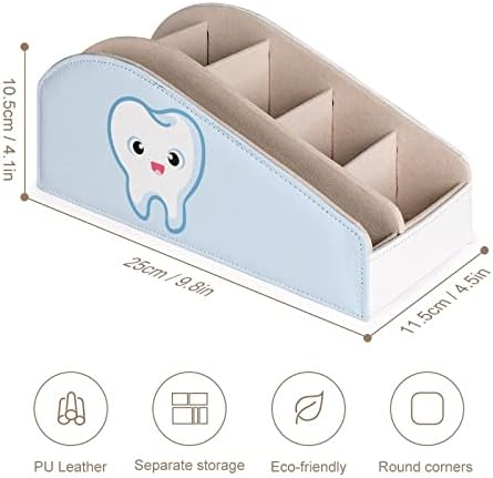 Diş Hekimi Diş Hekimliği Diş TV Uzaktan Kumanda Tutucu 6 Bölmeli Caddy Kutusu Masası Depolama Organizatör Blu-Ray Medya Oynatıcı
