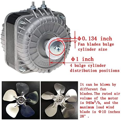 Gölgeli Kutuplu Motor 120V 60Hz 1.01 A 18W AC Fan Motoru için Küçük Havalandırma Ekipmanları, soğutma Ekipmanları Radyatör