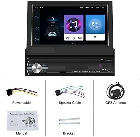 1din Araba Radyo CarPlay GPS Navigasyon IPS Geri Çekilebilir Ekran 1 Din Android 10 Multimedya Oynatıcı Evrensel Ses Video