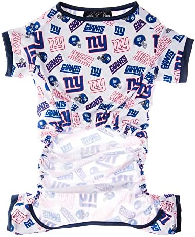 Littlearth Unisex-Yetişkin NFL New York Giants Evcil Hayvan Pijamaları, Takım Rengi, Küçük