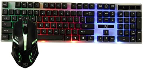 MJWDP USB Kablolu Mekanik Klavye ve Fare Seti Pc Gamer Klavye 104 Keycaps Renkli Arkadan Aydınlatmalı Klavye Oyun Klavyesi