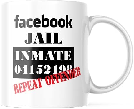 Facebook Hapishane Kupası-Facebook Hapishane Tekrar Suçlu Kupası-FB Hapishane Kupası-Facebook Kupa - 11 Oz Kahve Kupa Kupası