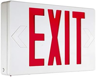 Luxguild Kapalı Termoplastik LED Çıkış İşareti Serisi: Kırmızı Harf Rengi ve Beyaz Gövde Rengi ile EETP (Amerikan Uyumluluğu