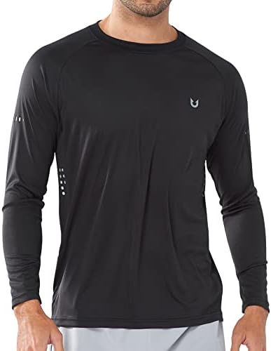 NORTHYARD erkek UPF 50 + UV Güneş Koruma Gömlek Uzun Kollu Hoodie Gömlek SPF Kuru Fit Hafif Yürüyüş Yüzmek Koşu