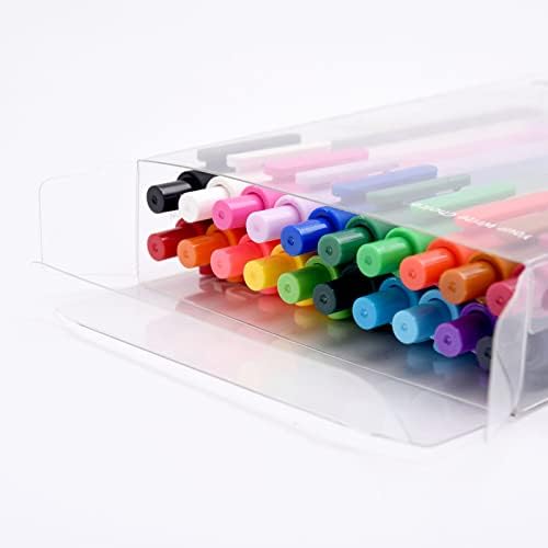 Kaco 25 Adet Renkli Geri Çekilebilir Jel Kalemler SAF Çok renkli mürekkep İnce Nokta 0.5 mm Tıklayın Kalemler Not Almak için