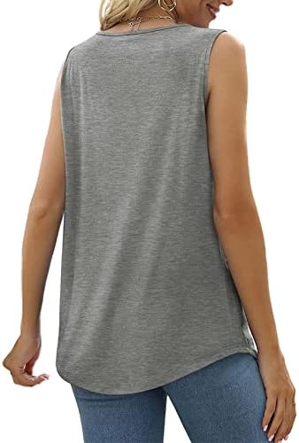 Yaz düz renk kolsuz bluz Kadınlar için Şık Kare Boyun Kolsuz Cami Gömlek Moda Pilili Ön Salıncak Bluz Gizlemek Göbek Yelek