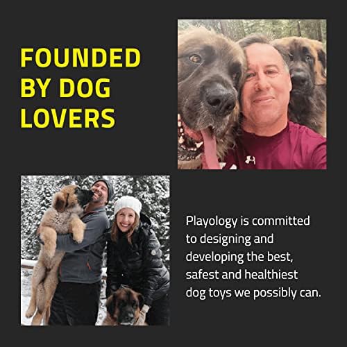 Playology Gıcırtılı Çiğneme Topu Köpek Oyuncağı, Ekstra Büyük Köpekler için (50lbs ve Üstü) - En Ağır Çiğnemeler için-Tamamen