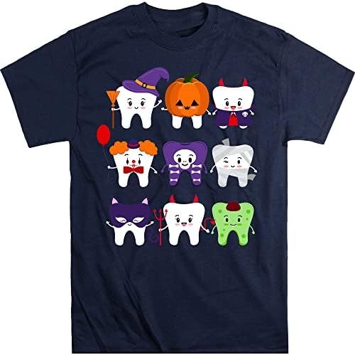 Mutlu Cadılar Bayramı Diş Kadro Gömlek, Diş Pupmkin, Cadılar Bayramı Diş Hekimi Hediye Gömlek, Spooky Diş, Diş Ekip, Diş