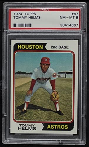 1974 Topps 67 Tommy Helms Houston Astros (Beyzbol Kartı) PSA PSA 8.00 Astros
