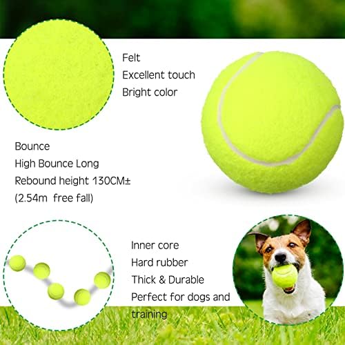 Vınsot 150 Pcs Tenis Topları Toplu Standart Basınç Eğitim Topları Uygulama Tenis Topu Yüksek Sıçrama Sarı Tenis Topları için