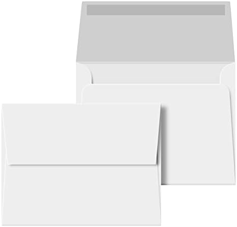 A2 Boş Beyaz Zarflar-4.25 x 5.5 Tebrik Kartları, Davetiyeler, Kartpostallar | 4 3/8 x 5 3/4 | 24lb Bond (90gsm) kare Kapak