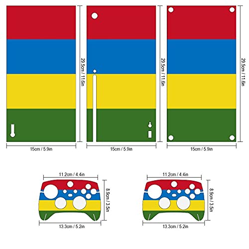 Mauritius bayrağı Xbox SeriesX Konsolu Ve Denetleyici Skins Vinil Cilt çıkartma Kapak Ambalaj (Xbox seriesX)