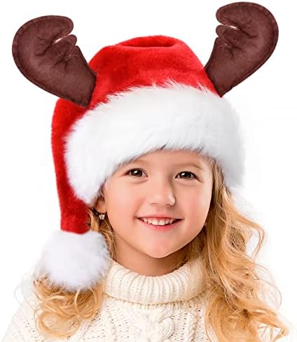 RJVW Bebek Noel Baba Şapkası, Bebek için Noel Şapkası, Çocuklar için Noel Baba Şapkası, Yürümeye Başlayan Noel Baba Şapkası,