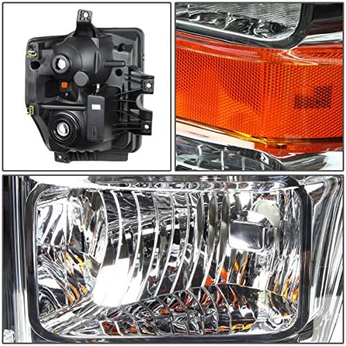 Krom Konut Amber Köşe OE Tarzı Far + 3D LED Kırmızı Lens park lambaları ile Uyumlu Ford Süper Görev