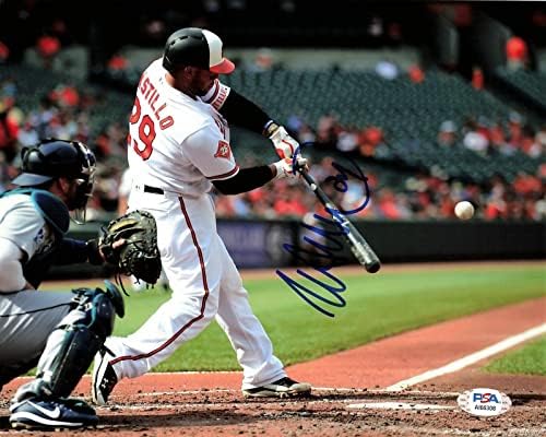 Welington Castillo imzalı 8x10 fotoğraf Baltimore Orioles PSA / DNA İmzalı-İmzalı MLB Fotoğrafları