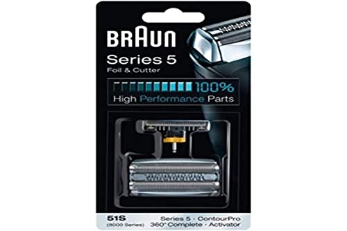 Braun Serisi 5 Kombi 51S Folyo ve Kesici Değiştirme Paketi (Eski Adıyla 8000 360 Komple veya Aktivatör), 0,32 Ons