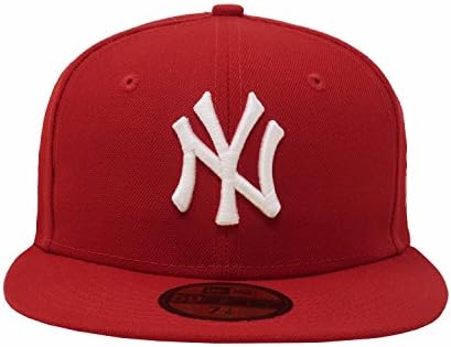 New Era Mens New York Yankees MLB Authentic Collection 59 ELLİ Başlık, Yetişkin, Kırmızı, 8