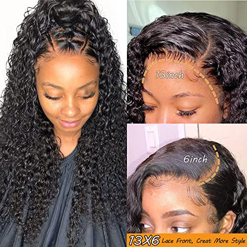 Ladoux HD 13x6 Kinky Kıvırcık Dantel ön peruk Siyah Kadınlar ıçin 12A Brezilyalı İnsan Saç 180% Yoğunluk Ön Koparıp Ağartılmış