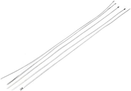 X-DREE 700mm Uzun 4.6 mm Geniş Paslanmaz Çelik Püskürtülür kablo bağı 5 PCS(700mm de largo, 4,6 mm de ancho, acero inoxidable,