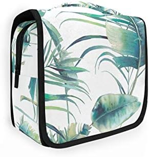 OTVEE Yaz Palmiye Ağacı Ve Muz Yaprakları Asılı makyaj çantası Seyahat Makyaj kozmetik çantası Büyük Depolama Organizatör