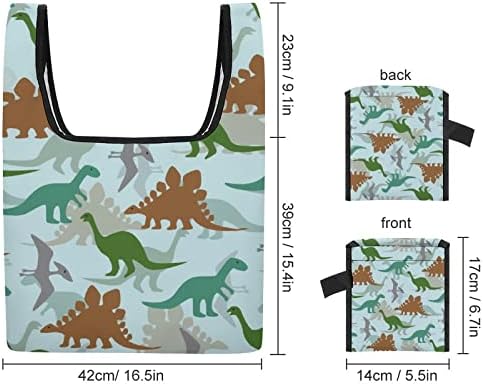 Dinozor Desen Katlanabilir Alışveriş Çantaları Dayanıklı Moda bakkal Torbaları yeniden kullanılabilir alışveriş çantası Alışveriş