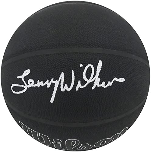 Lenny Wilkens İmzalı Wilson I / O Siyah 75. Yıldönümü Logosu NBA Basketbol - İmzalı Basketbollar