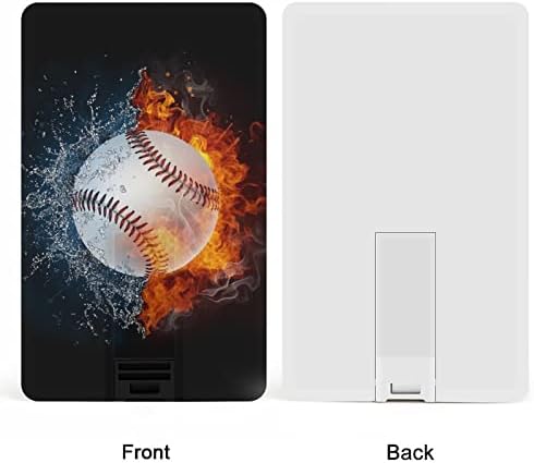 Beyzbol Topu Yangın ve Su USB sürücüsü Kredi Kartı Tasarımı USB flash sürücü U Disk flash sürücü 64G