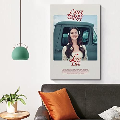 BAOBAOSHU Lana Del Rey Posteri Şehvet Yaşam Albümü Vintage Kapak Posteri Dekoratif Boyama Tuval Duvar Posterleri Ve sanat