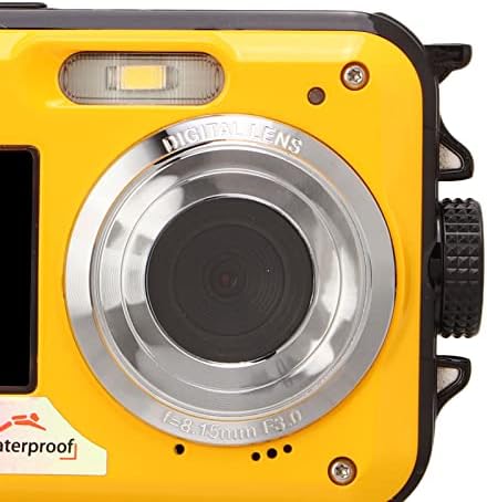 Sualtı Dijital Kamera, 10FT Su Geçirmez 48MP Kamera ile Ön Arka Çift Ekran, 16X Zoom, 2 s 5 s 10 s Özçekim, şnorkel Fotoğraf