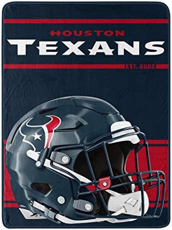 Kuzeybatı NFL Houston Texans 46x60 Mikro Raşel Run Tasarım Haddelenmiş Battaniye, Takım Renkleri, Bir Boyut (1NFL059050119RET)
