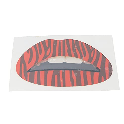Ağız Sticker, Kırmızı ve Siyah Çizgili Dudak Sticker Dudak Sticker Eğlenceli Eklemek Sticker için Parti Dekorasyon için Gece