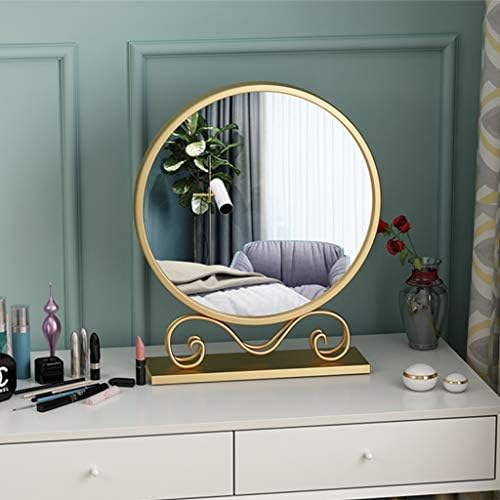 Büyük Makyaj Aynası, Metal Çerçeveli Makyaj Aynaları Ayaklı boy aynası Modern makyaj masası aynası / Kozmetik Ayna-Altın