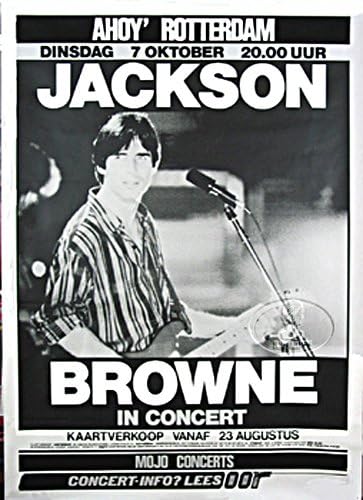 Jackson Browne 1986 Lives Balance Tur Konseri Afişi
