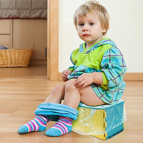 NUOBESTY Taşınabilir Tuvalet Katlanabilir Koltuk Taşınabilir Seyahat Lazımlık Toddler Acil Araba Tuvalet Açık Seyahat Bebek