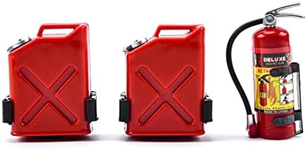 ZeckTeck Mini Yakıt Deposu ve Yangın Söndürücü RC Araba Dekorasyon Aksesuarları için 1/10 Traxxas TRX4 / Eksenel SCX10 /
