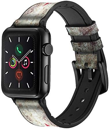CA0344 Kanada Akçaağaç Yaprağı Bayrağı Doku Deri ve Silikon kordon akıllı saat Kayışı Apple Watch iWatch için Boyutu 42mm/44mm/45mm