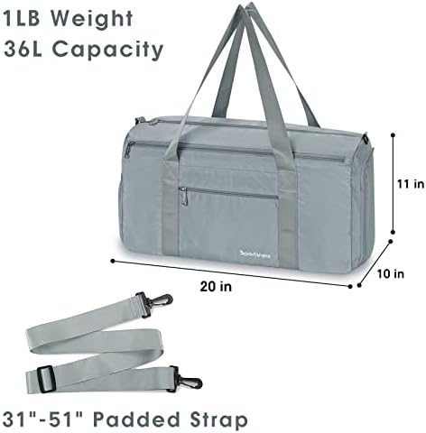 Spor çanta Erkekler ve Kadınlar için, Küçük Spor Spor spor çantaları ıslak ve Ayakkabı Bölmesi, Koyu Gri