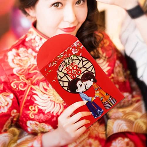 Çin Kırmızı Cep Harçlığı 80 Adet Çin Düğün Kırmızı Zarflar Şanslı Para Paketleri Kırmızı Hediye Zarfları Yeni Yıl Hong Bao