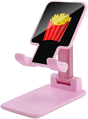 Patates Kızartması Katlanabilir cep telefonu Standı Ayarlanabilir tablet Tutucu Dağı Ev Ofis Masaüstü Pembe Tarzı