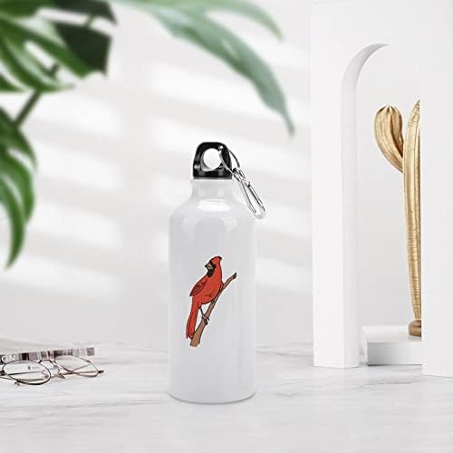 CardinalBirds Alüminyum Su Şişeleri Karabina ile Yeniden Kullanılabilir spor şişesi Seyahat Kupa Bisiklet Kamp için 600ml